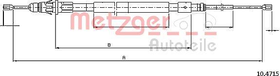 Metzger 10.4715 - Трос, гальмівна система autozip.com.ua