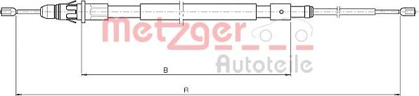 Metzger 10.4717 - Трос, гальмівна система autozip.com.ua