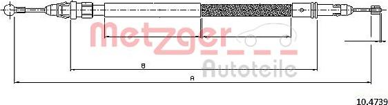 Metzger 10.4739 - Трос, гальмівна система autozip.com.ua