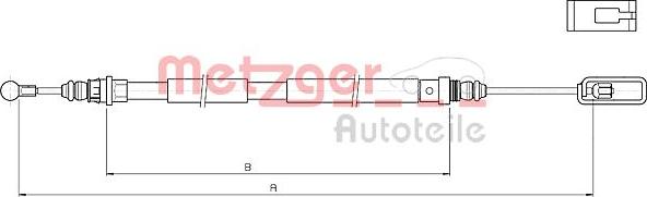 Metzger 10.4733 - Трос, гальмівна система autozip.com.ua