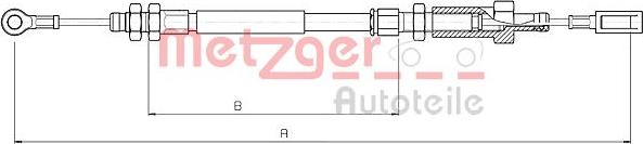 Metzger 10.4723 - Трос, гальмівна система autozip.com.ua