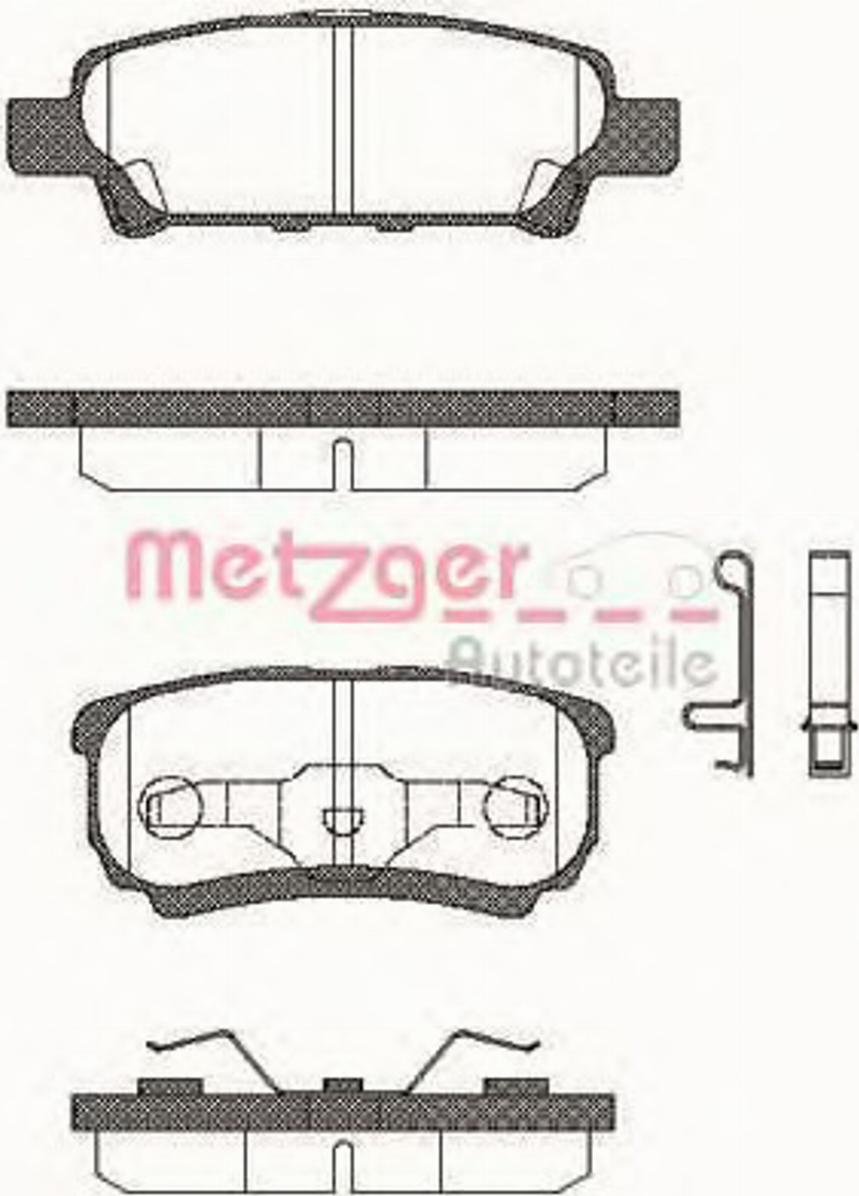 Metzger 105102 - Гальмівні колодки, дискові гальма autozip.com.ua