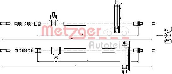 Metzger 10.5359 - Трос, гальмівна система autozip.com.ua