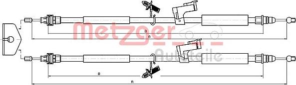 Metzger 10.5368 - Трос, гальмівна система autozip.com.ua