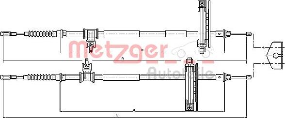 Metzger 10.5362 - Трос, гальмівна система autozip.com.ua