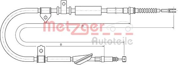 Metzger 10.5239 - Трос, гальмівна система autozip.com.ua