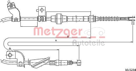 Metzger 10.5234 - Трос, гальмівна система autozip.com.ua