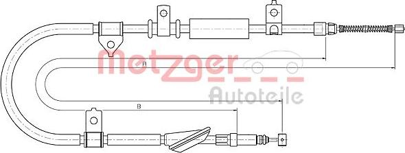 Metzger 10.5236 - Трос, гальмівна система autozip.com.ua
