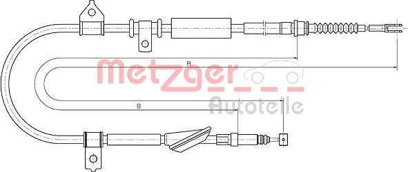 Metzger 10.5238 - Трос, гальмівна система autozip.com.ua