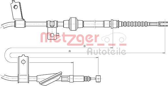Metzger 10.5233 - Трос, гальмівна система autozip.com.ua