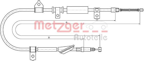 Metzger 10.5237 - Трос, гальмівна система autozip.com.ua
