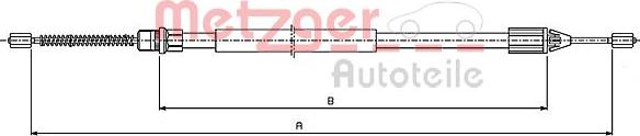 Metzger 10.6543 - Трос, гальмівна система autozip.com.ua