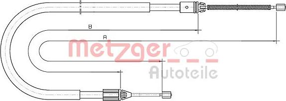 Metzger 10.6691 - Трос, гальмівна система autozip.com.ua