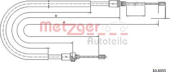 Metzger 10.6035 - Трос, гальмівна система autozip.com.ua