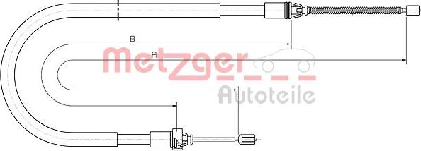 Metzger 10.6033 - Трос, гальмівна система autozip.com.ua