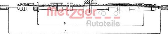 Metzger 10.6025 - Трос, гальмівна система autozip.com.ua