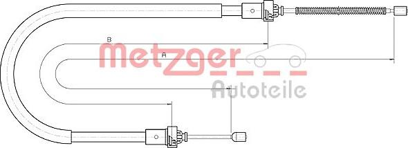 Metzger 10.6894 - Трос, гальмівна система autozip.com.ua