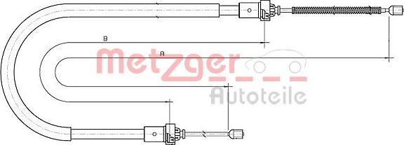 Metzger 10.6893 - Трос, гальмівна система autozip.com.ua