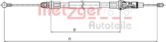 Metzger 10.6854 - Трос, гальмівна система autozip.com.ua