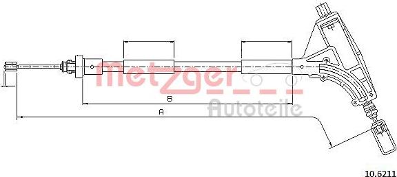 Metzger 10.6211 - Трос, гальмівна система autozip.com.ua