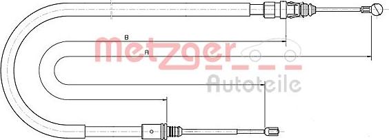 Metzger 10.6224 - Трос, гальмівна система autozip.com.ua