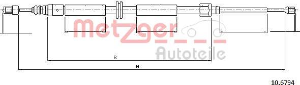 Metzger 10.6794 - Трос, гальмівна система autozip.com.ua