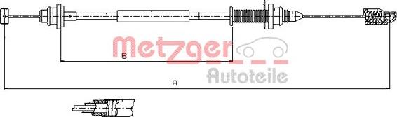Metzger 10.0390 - Тросик газу autozip.com.ua