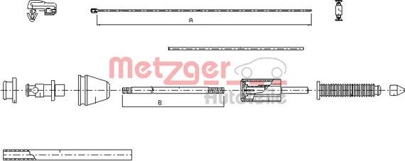 Metzger 10.0383 - Тросик газу autozip.com.ua
