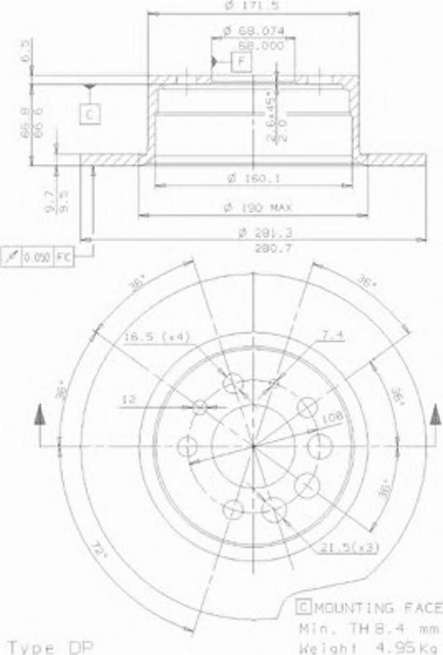 Metzger 10022E - Гальмівний диск autozip.com.ua