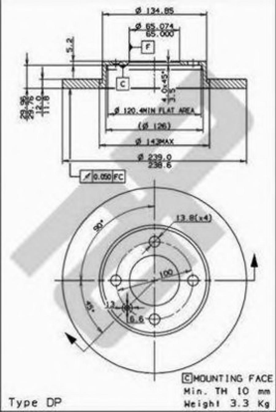 Metzger 10073 - Гальмівний диск autozip.com.ua
