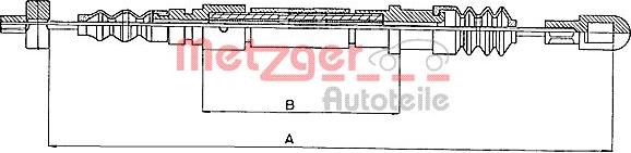 Metzger 10.824 - Трос, гальмівна система autozip.com.ua