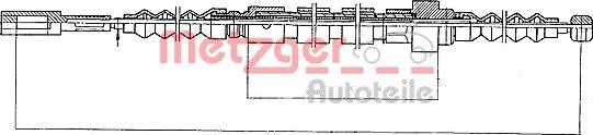 Metzger 10.399 - Трос, гальмівна система autozip.com.ua