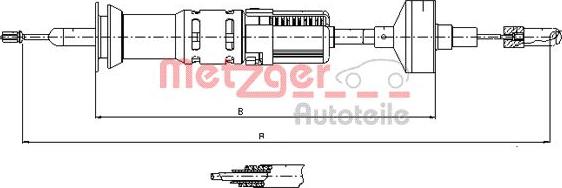 Metzger 10.3412 - Трос, управління зчепленням autozip.com.ua