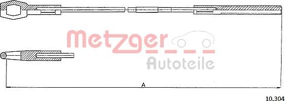 Metzger 10.304 - Трос, управління зчепленням autozip.com.ua