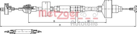 Metzger 10.3144 - Трос, управління зчепленням autozip.com.ua