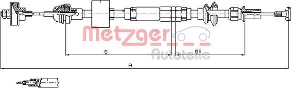 Metzger 10.3159 - Трос, управління зчепленням autozip.com.ua