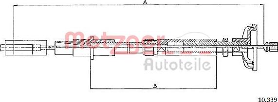 Metzger 10.339 - Трос, управління зчепленням autozip.com.ua