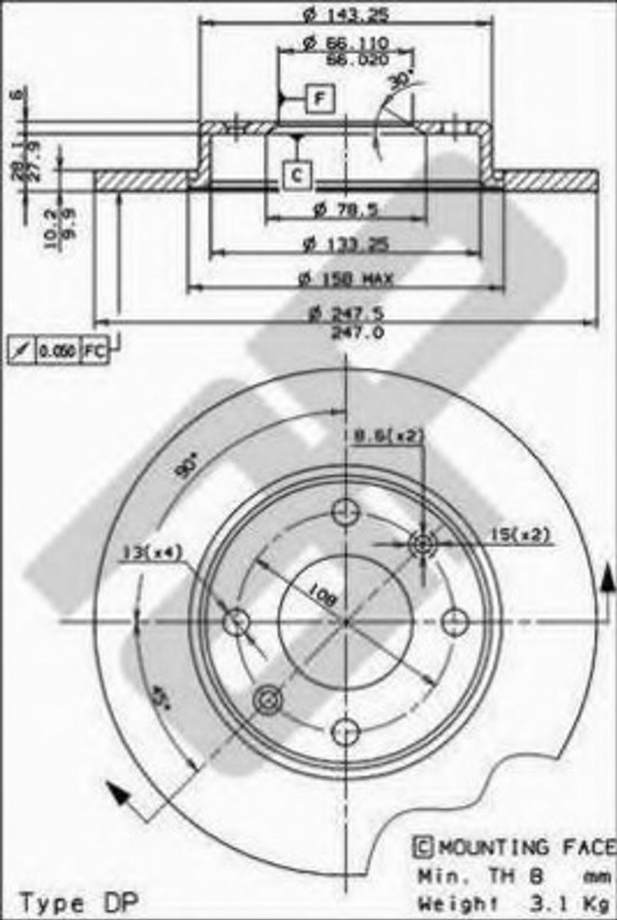 Metzger 10240 - Гальмівний диск autozip.com.ua