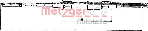 Metzger 10.740 - Трос, гальмівна система autozip.com.ua