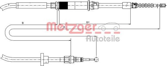 Metzger 10.7484 - Трос, гальмівна система autozip.com.ua