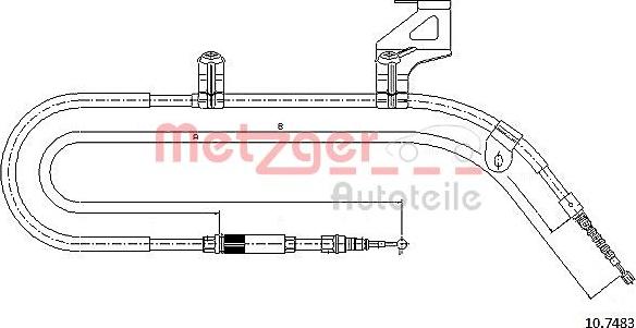 Metzger 10.7483 - Трос, гальмівна система autozip.com.ua