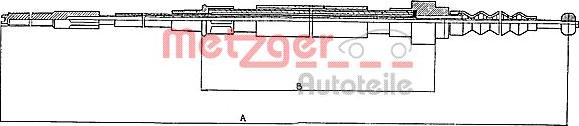 Metzger 10.742 - Трос, гальмівна система autozip.com.ua