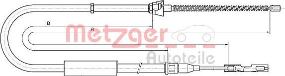 Metzger 10.7515 - Трос, гальмівна система autozip.com.ua