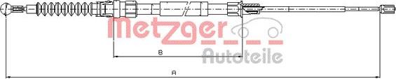 Metzger 10.7518 - Трос, гальмівна система autozip.com.ua