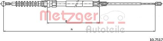 Metzger 10.7517 - Трос, гальмівна система autozip.com.ua