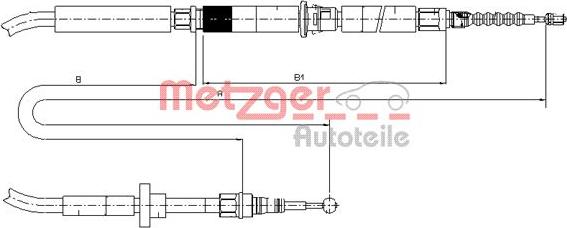 Metzger 10.7589 - Трос, гальмівна система autozip.com.ua