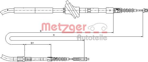 Metzger 10.7583 - Трос, гальмівна система autozip.com.ua