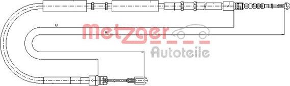 Metzger 10.7536 - Трос, гальмівна система autozip.com.ua