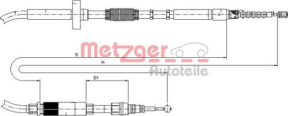 Metzger 10.7531 - Трос, гальмівна система autozip.com.ua