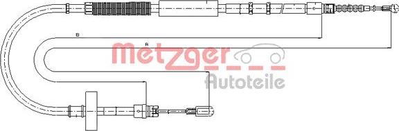 Metzger 10.7537 - Трос, гальмівна система autozip.com.ua